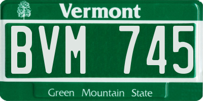 VT license plate BVM745