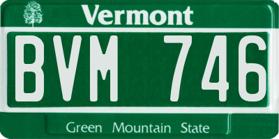 VT license plate BVM746