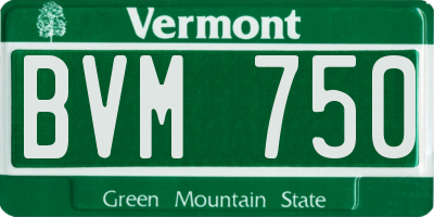 VT license plate BVM750
