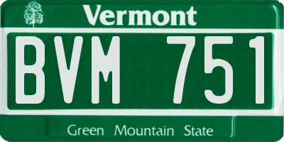 VT license plate BVM751
