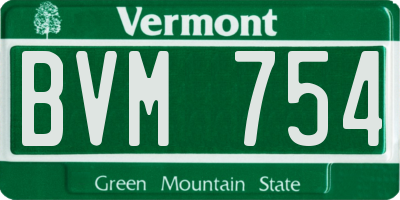 VT license plate BVM754
