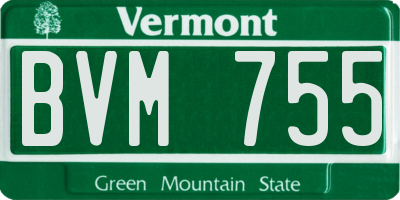 VT license plate BVM755