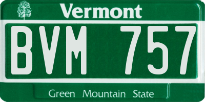 VT license plate BVM757