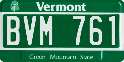 VT license plate BVM761
