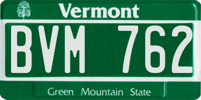 VT license plate BVM762
