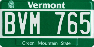 VT license plate BVM765