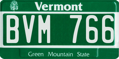 VT license plate BVM766