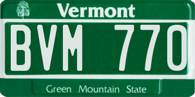 VT license plate BVM770
