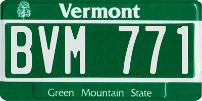 VT license plate BVM771