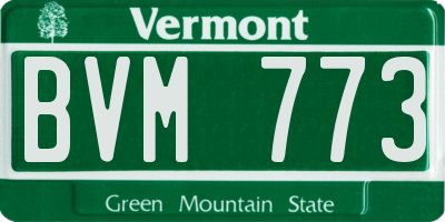 VT license plate BVM773