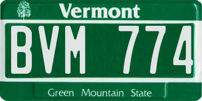 VT license plate BVM774