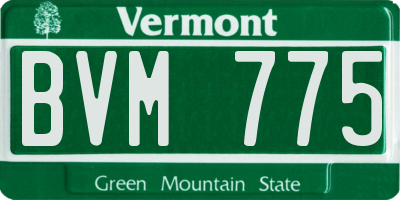 VT license plate BVM775