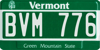VT license plate BVM776