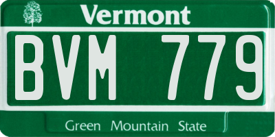 VT license plate BVM779