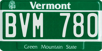 VT license plate BVM780