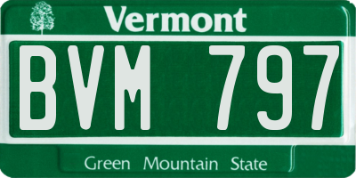VT license plate BVM797