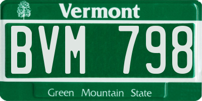 VT license plate BVM798