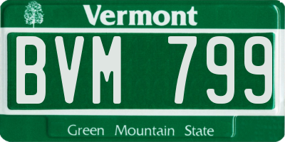VT license plate BVM799
