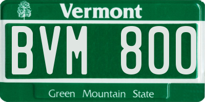 VT license plate BVM800