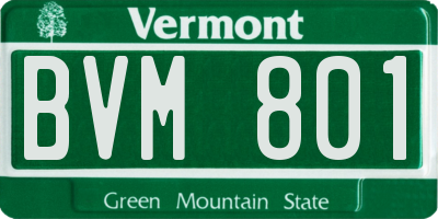 VT license plate BVM801