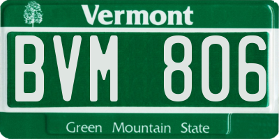 VT license plate BVM806