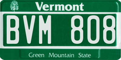 VT license plate BVM808