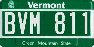 VT license plate BVM811