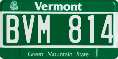 VT license plate BVM814
