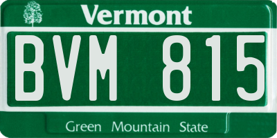 VT license plate BVM815