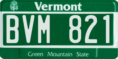 VT license plate BVM821