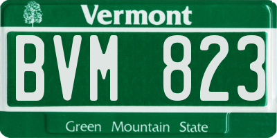 VT license plate BVM823