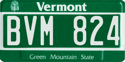 VT license plate BVM824