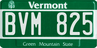 VT license plate BVM825