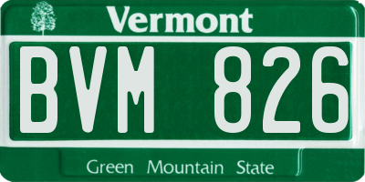 VT license plate BVM826