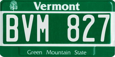 VT license plate BVM827
