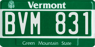 VT license plate BVM831