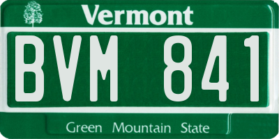VT license plate BVM841
