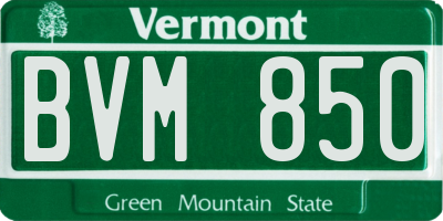 VT license plate BVM850