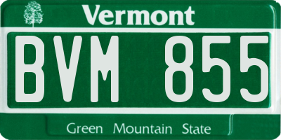 VT license plate BVM855