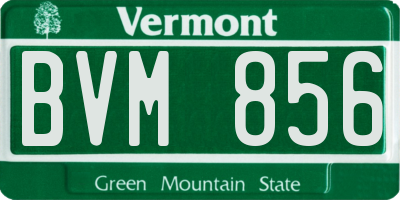 VT license plate BVM856