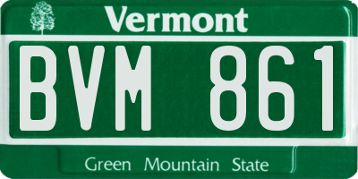 VT license plate BVM861