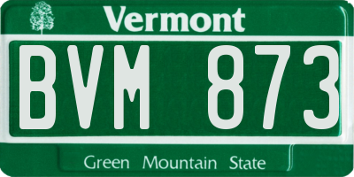 VT license plate BVM873