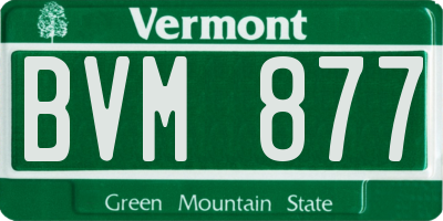 VT license plate BVM877