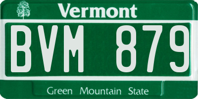 VT license plate BVM879