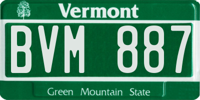 VT license plate BVM887