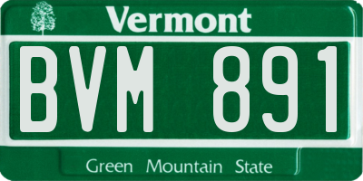 VT license plate BVM891