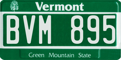 VT license plate BVM895
