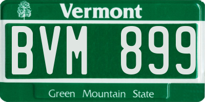 VT license plate BVM899