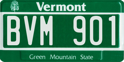 VT license plate BVM901