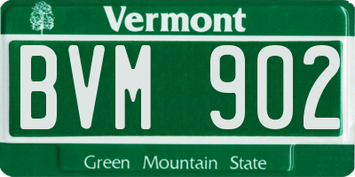 VT license plate BVM902